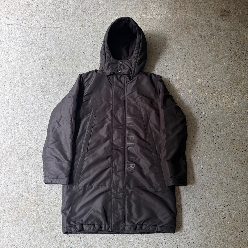Tommy Hilfiger Hooded Parka Jacket Brown XL 18-20 Fleece Lined Puffer Coat
